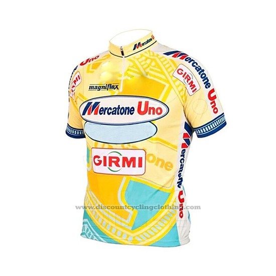 2019 Cycling Jersey Mercatone Uno Yellow Short Sleeve and Bib Short